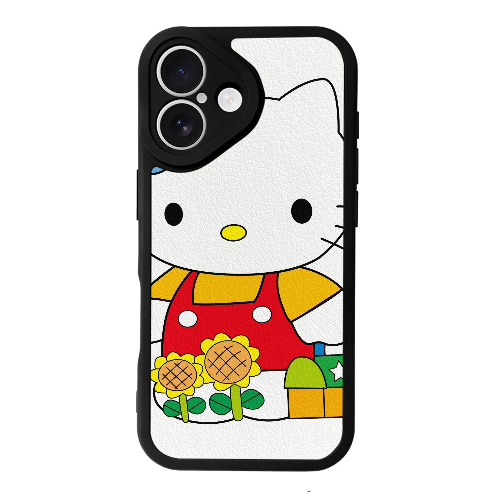 （画像用） Hello Kitty ハローキティ 【iPhone 16シリーズ対応】シリコンスマホケース（レザー調） 材質：シリコン